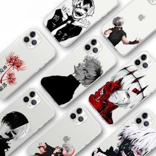 Tokyo Ghoul Cool Japanese Anime Phone Case Transparent for iPhone Samsung S 11 12 6 7 8 9 10 20 Pro X XS Max XR Plus lite