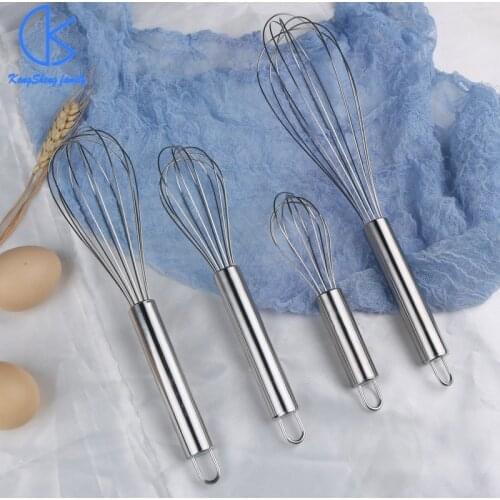 Hot 6/8/10/12 Inch Stainless Steel Egg Stirring Balloon Whisk Manual Egg Beater Mixer Kitchen Baking Utensil Cream Butter Whisk
