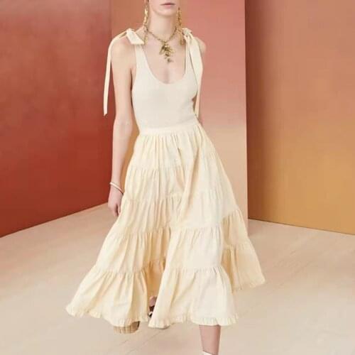 Womens dress design sense 2021 summer new personality sling bowknot slim long dress summer