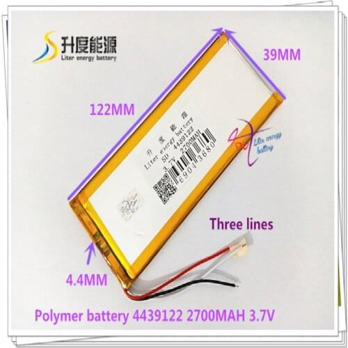4439122 3.7V 2700mAH 4040120 polymer lithium ion battery for Universal Li-ion battery for tablet pc 8 inch 9 inch 10 inch