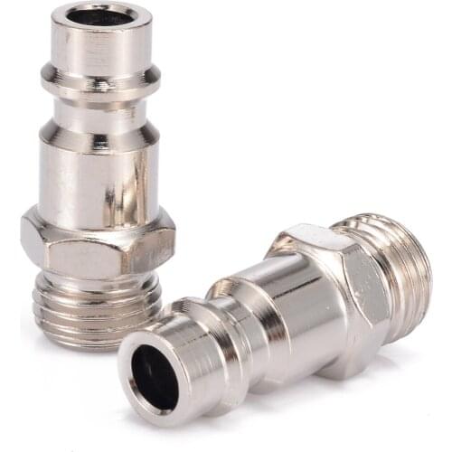 5pcs Pneumatic Parts Air Compressor Connector Euro Air Line Hose Fitting 1/4" BSP Male Quick Release Coupler Plug Socket 33*11mm