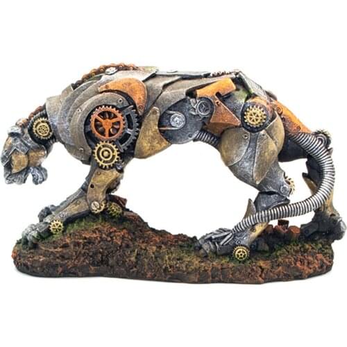 Aquarium Ornament Machine Gear Leopard Fish Tank Barrel Crafts Waterscape