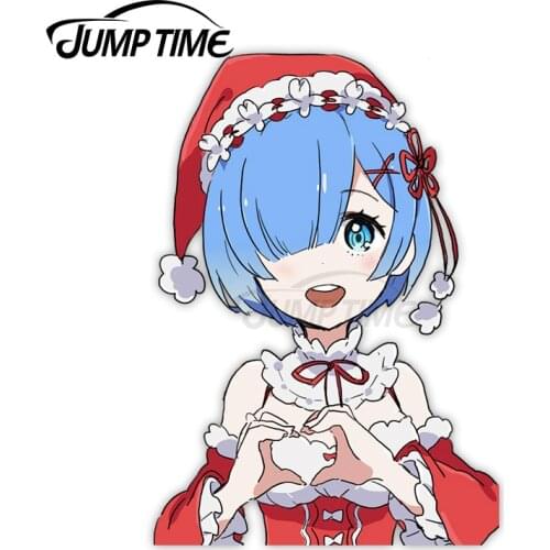 Jump Time 13 x7.5cm For Re Zero Kara HajimeruIsekai Seikatsu Rem Car Stickers Windshield Laptop Decal Anime Trunk Vinyl Car Wrap