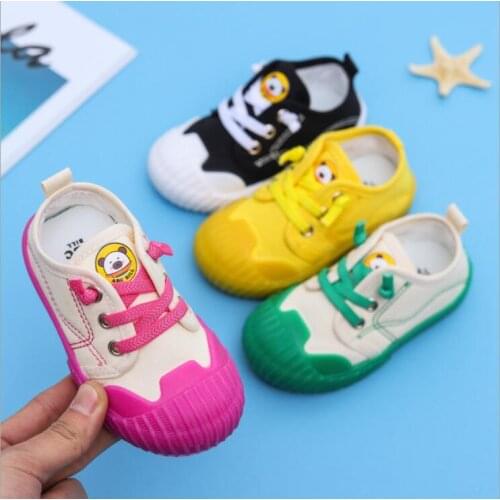Spring Autumn Baby Boys Girls Canvas Shoes Infant Toddler Casual Shoes Soft Bottom Non-slip Student Shoes Outdoor Kids Sneaker A