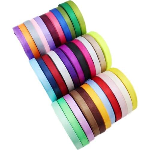 3/8" (10mm) 22 Meters Cheap Satin Ribbon Arts Crafts & Sewing White Black Blue Purple Ribbon Handmade DIY Material Gift Wrap