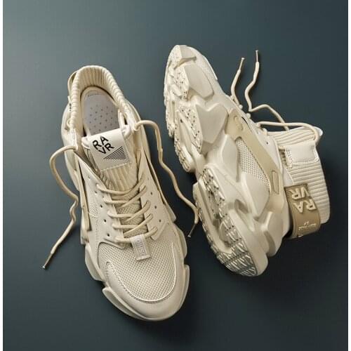 Platform Sneakers Man Fashion High Top Men Shoes White Lace Up Chunky Mens Casual Shoes Big Size Sneaker Trainers Zapatos Hombre