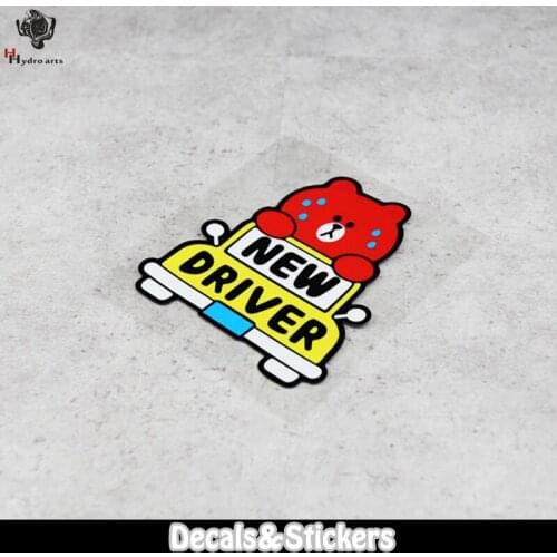 NO.LN204 NEW DRIVER Warning Mark 3M MOTO GP Racer Reflective Sticker Car Sticker Decals Racing Stickers Motorcycle Bike