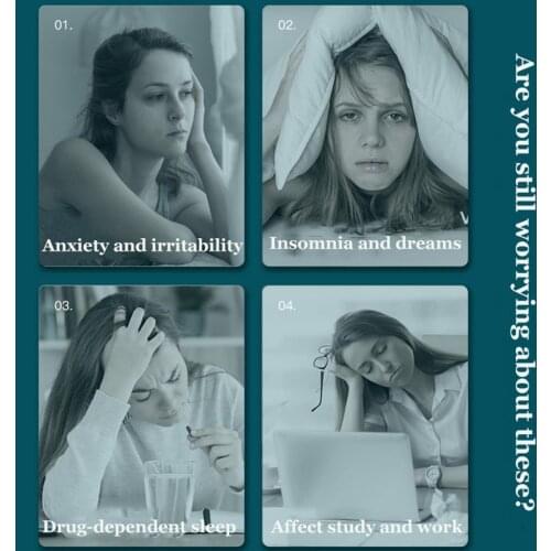 Micro Current Sleep Aid Instrument Anxiety Relief Sleep Instrument Massager Help Sleep Relaxation Holding Device Hypnosis H P4W7