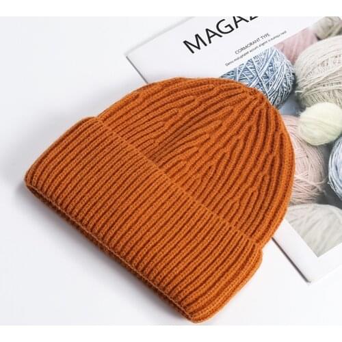 KENSHELLEY Autumn And Winter New Wool Hat Mens Casual Versatile College Style Knitted Hat Womens Thickened Warm Hat