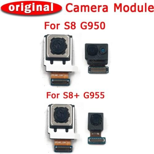 Original Front and Rear Back Camera For Samsung Galaxy S8 Plus G950 G955 Main Facing Camera Module Flex Replacement Spare Parts