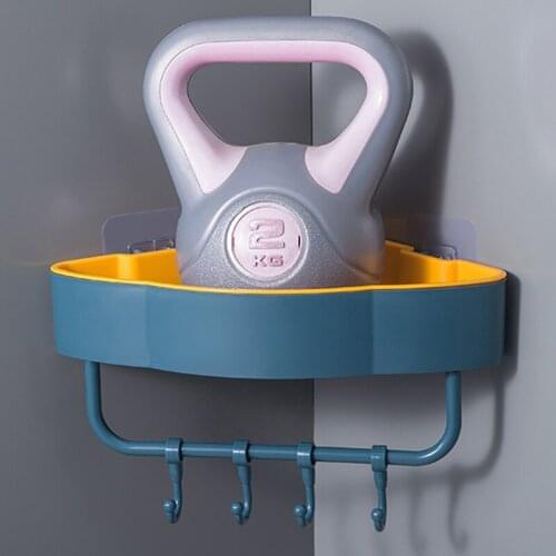 Plastic Bathroom Shelf Organizer Shower Storage Bathroom Corner Shelves Wall Mounted Shampoo Holder No Drill Toilet Accessories