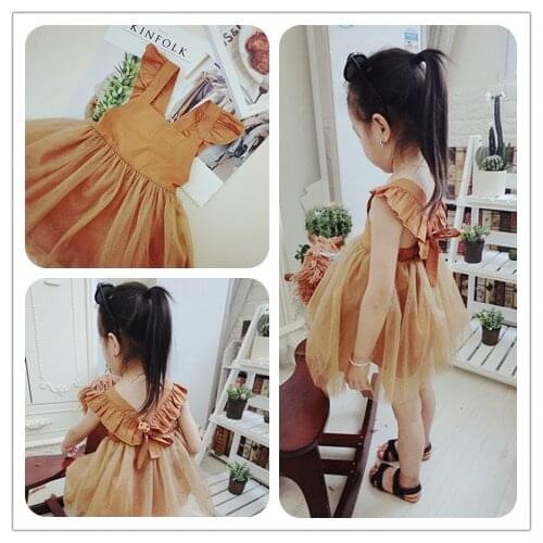 Baby Girl Infant Backless Bow Princess Tutu Dress Baby Vest Girl Wedding Dress Party Birthday Dresses Baby Girl Clothes