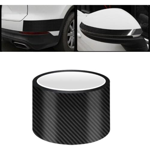 Car door Front Rear Door Sill Entry Edge Guard Anti-collision Strip Super Strong Tape Self-Adhesive Threshold Cover Carbon Fiber