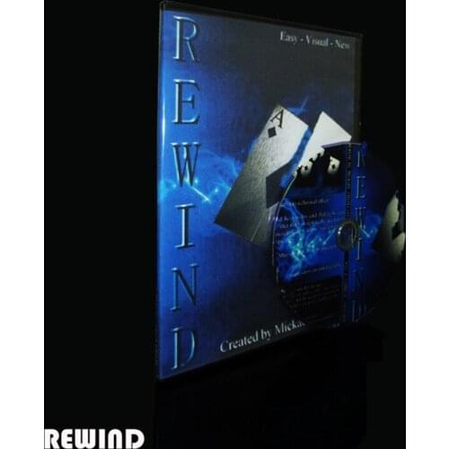 Rewind (DVD+Gimmick) - Magic Trick, Stage,Close Up Magic Props, Accessories,Fun,Card Magia Toys,Joke,Gadget,Classic