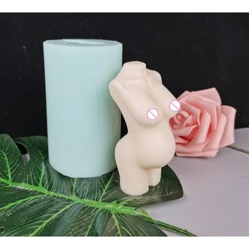 Pregnant Woman Body 3D Candle Silicone Mold DIY Female Perfume Gypsum Mold for Chocolate Clay Soap Handmade Wax Mould