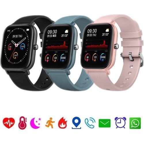 Smartwatch Mens Fitness Tracker Heart Rate Blood Pressure Detection Ladies Waterproof Clock Smart Bracelet Bluetooth Connection