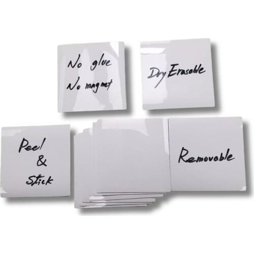 Dry Wipe Sticky Notes Pad, Removable Reusable Labels Sticker for Storage Bins, Waterproof Adhesive Labels for Bottles, G