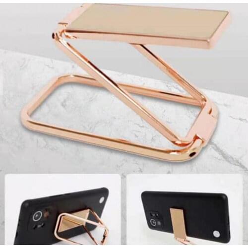 Retractable Magnetic Car Metal Square Live Broadcast Bracket Ring Mobile Phone Holder Folding Ring Buckle Desktop Tablet Base