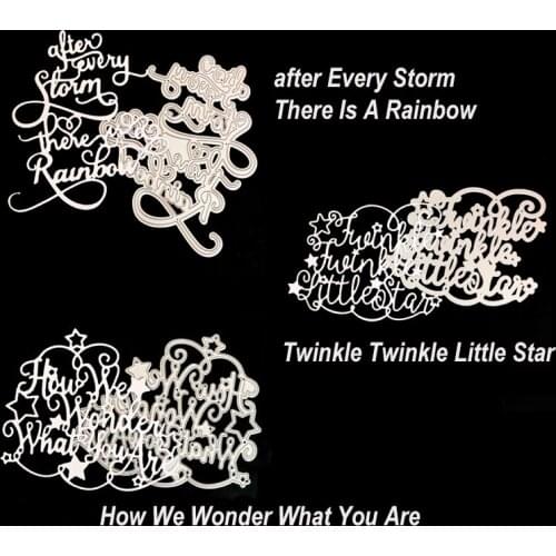 Sayings Metal Cutting Dies Stencil Scrapbooking DIY Album Stamp Paper Card Embossing Decor Craft New Dies for 2021