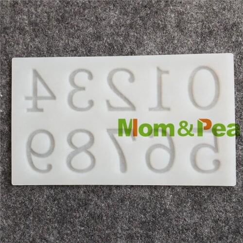 Mom&Pea CX148 High Quality 0-9 Numbers Silicone Mold Chocolate mold Cake Decoration