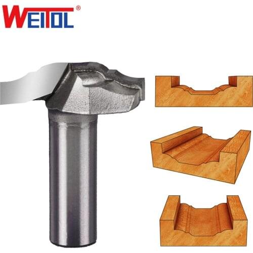 WeiTol 1pcs 1/2" Shank Router Bits for wood Woodworking Tools two Flute endmill milling cutter wood cutting