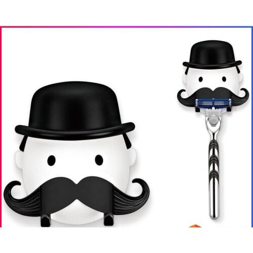 1PC Razor Holder For Men Shaving Shelves Shaver Wall Hook Self-Adhesive Bathroom Shelf Bathroom Accessories Storage Rack Hook