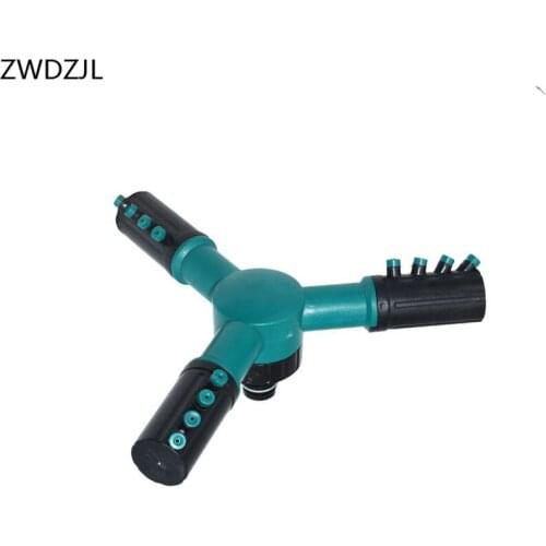 Garden rotating sprinkler 1/2 Three-arm Rotating Spray Nozzle 360 Degree Rotary Adjustable Sprinkler Lawn irrigation 1pcs