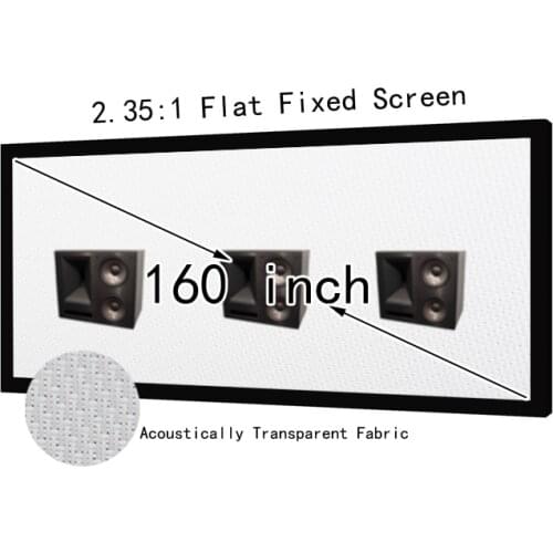 Best Acoustically Transparent Home Theater Projector Screen 175inch 2.35x1 Format For Sound Cinema Fixed Projection Screens