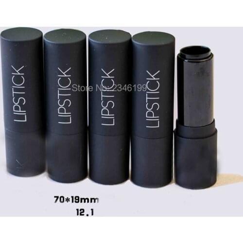 40pcs/lot Black Round Lipstick Packaging, Empty Lip Balm Tube, DIY Lip Cream Container with "LIPSTICK", High Quality Lip Beauty