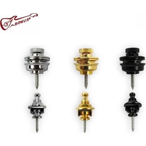 2pcs/pack safe guitar strap lock system Guitar Strap Button Lock Straplocks Guitar Buckle Skidproof Acoustic Electric Bass Strap