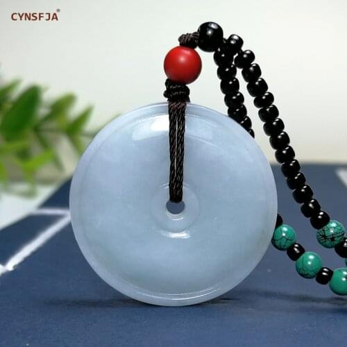 CYNSFJA New Real Certified Natural Chinese Hetian Jade Nephrite Lucky Amulets Jade Pendant Necklace High Quality Best Gifts