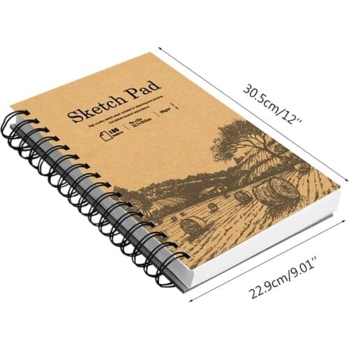 D5QC 100 Sheets Hardcover Sketchbook Use with Pencils Charcoal Pens Crayons Art Supplies for artist Sketching Doodling Art