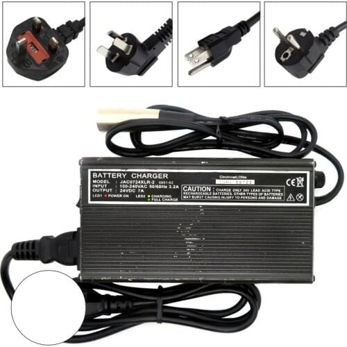 For SCHAUER JAC0724XLR-2 24V DC Battery Charger 7A With Ring Terminals - Used