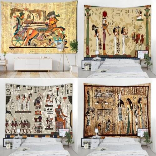 Egyptian African style anime tapestry witchcraft macrame wall hanging ocean tapestry world map tapestry room decor aesthetic