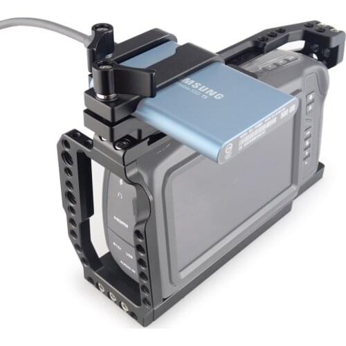 MAGICRIG BMPCC 4K Cage Video Camera Cage with T5 SSD Card Mount Clamp for Blackmagic Pocket Cinema Camera BMPCC 4K /BMPCC 6K