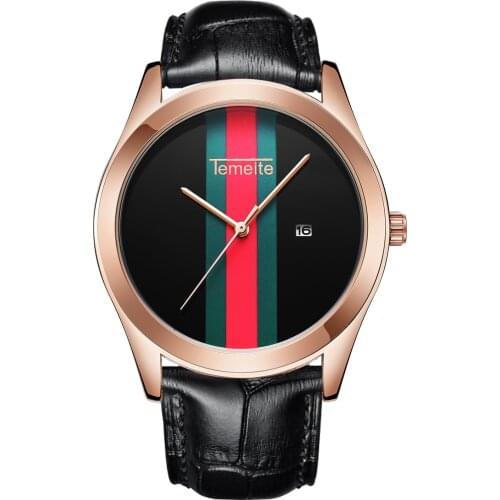 Creative Men Watches Classic Retro Color Striped Simple Quartz Sport Wristwatches High Quality G Style Clock Relogio Masculino