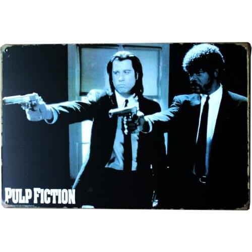 Pulp fiction Movie Metal Plaque Gift PUB Wall art Painting Bar Craft Tin Sign Decor AA-165 Mix order 20*30 CM