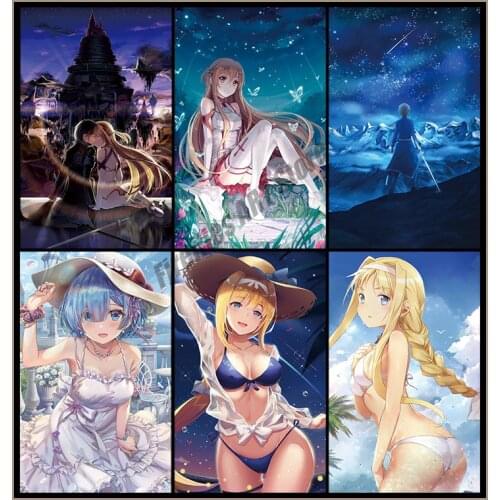 Sword Art Online Anime Canvas Painting Wall Art Nordic Posters and Prints Room Decoration Pictures for Living Kids Home Decor