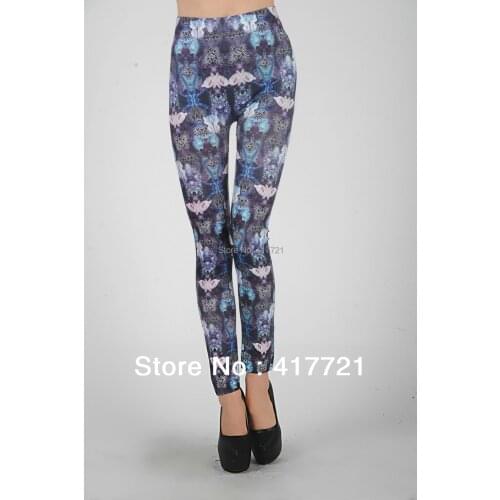 ML7595 Butterfly Animal Sexy Leggings For Women Full Length Summer Womens Fashion Fitness Legging Pants