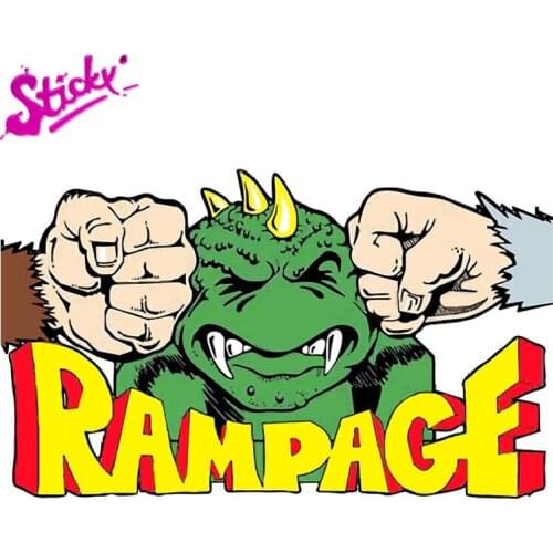 STICKY Rampage Arcade Games Car Stickers Decal Waterproof Sunscreen For Auto Motocross Racing Laptop Helmet Trunk