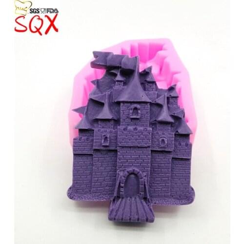 New 2016 Cake Tools castle 3D Silicone Mold Fondant Mold For Cake Decorating Tools Cake Decor Baking Mold SQ1601