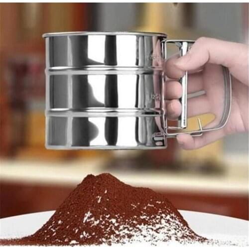 New Stainless Steel Flour Sifter Sieve Filter Baking Icing Sugar Powder Strainer