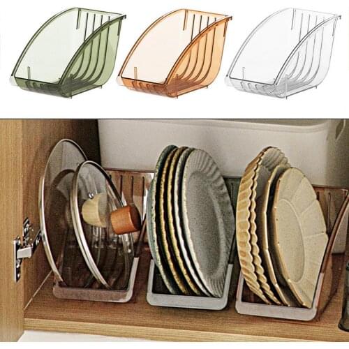 Kitchen Dish Drain Rack Dinnerware Storage Organizer Transparent Tray Plate Drying Shelf Storage Holder For Kitchen Storage Tool