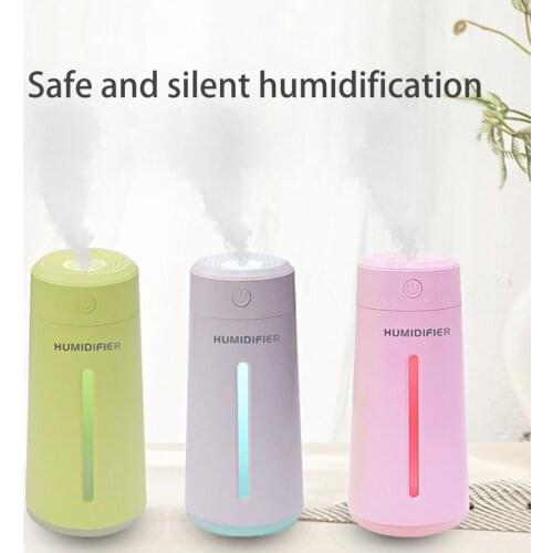 Portable Humidifier Air Purifier For Car And Room Desktop USB Air Purifier For Travel Colorful Light Double Spray Modes