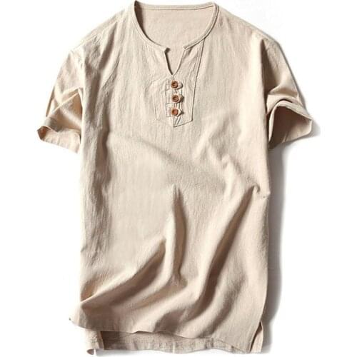 MFERLIER Summer shirt men Large size 5XL 6XL 7XL 8XL 9XL 10XL Cotton linen Bust 154cm shirt men 5 Colors