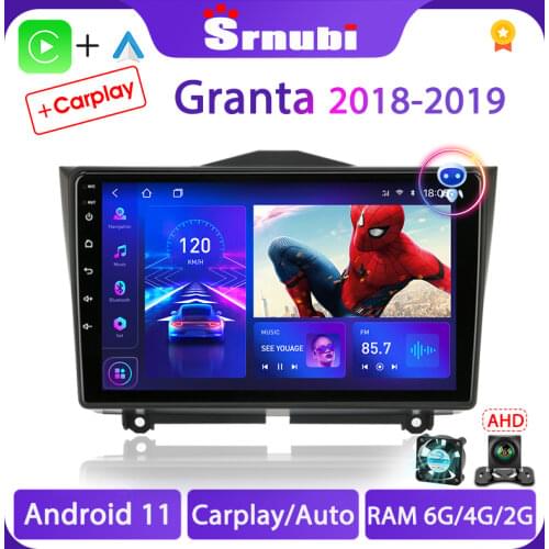 Srnubi Android 10 For LADA BA3 Granta Cross 2018 2019 Navigation GPS 2 Din 9" 4G NET WiFi RDS DSP Carplay stereo DVD Head Unit