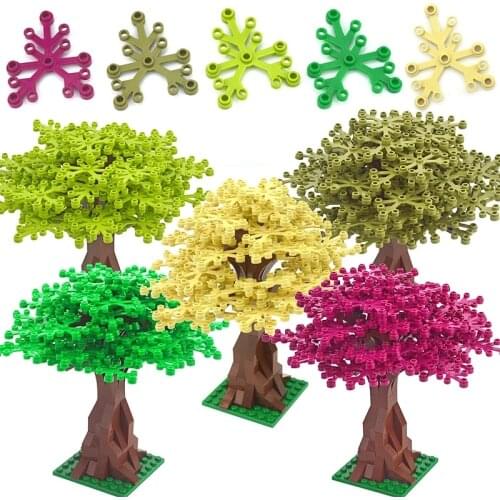 Tree Green Bush DIY Building Blocks Flower Grass Plants Garden Compatible City DIY MOC Building Blocks Accessories Parts