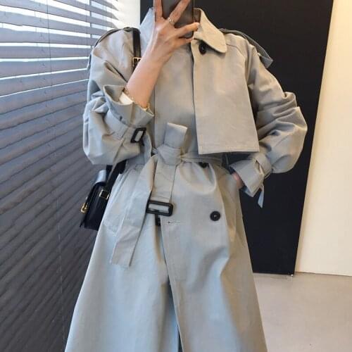 Top quality New 2021 Women Windbreaker Overcoats Korea Design Ladies Trench Coat S90