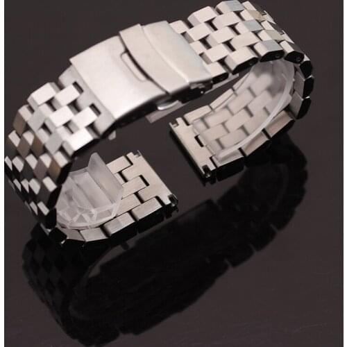 18mm 20mm 22mm 24mm 26mm High Quality Metal Stainless steel Watch Band for men women hours Safety buckle folding deployment new