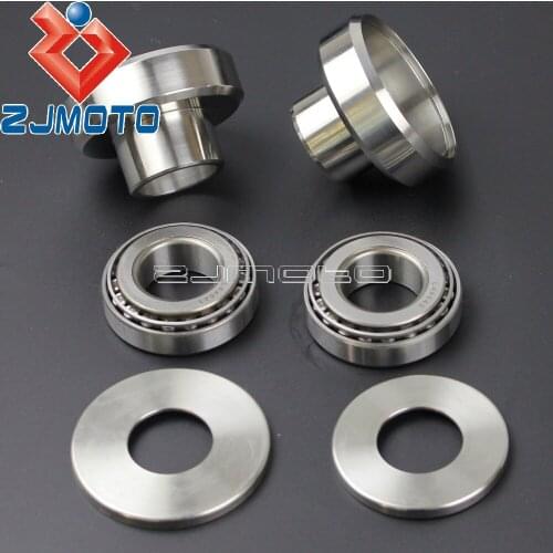 1 Set Motorcycle 1" Neck Cup Bearing Kit 12253 For Harley Chopper Bobber Custom